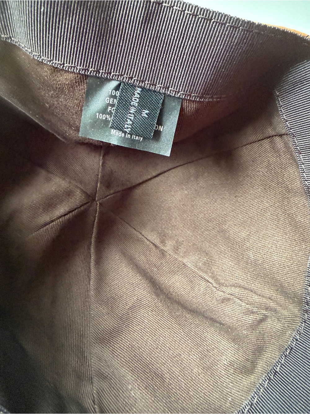 MCM Brown Monogram Leather Cap Genuine Leather Made in Italy - Picture 10 of 11